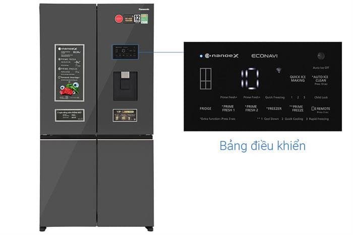 Tủ lạnh Panasonic Inverter 621 lít Multi Door NR-XY680YMMV